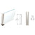 CRL Polished Stainless 18" 1-1/2" Square Counter/Partition Post PP43