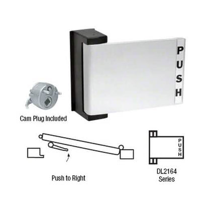 CRL Aluminum Universal Push-Pull Paddle Handle - Push to Right, Durable and Easy Use