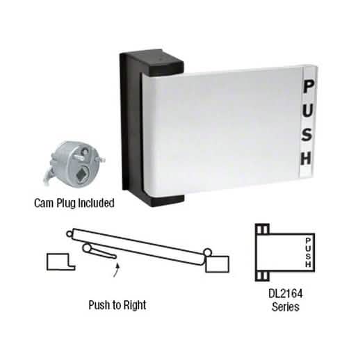 CRL Aluminum Universal Push-Pull Paddle Handle - Push to Right, Durable and Easy Use