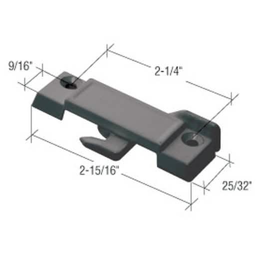 CRL Black Sliding Window Lock, 2-1/4\" Screw Holes, for Guaranteed Products Windows