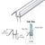 CRL Clear 3/8" Glass Door Bottom Wipe Seal with Drip Rail