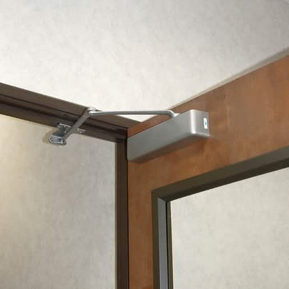 CRL Aluminum Adjustable Door Closer Size 1-6 with Delayed Action, Cast Iron, Surface Mount