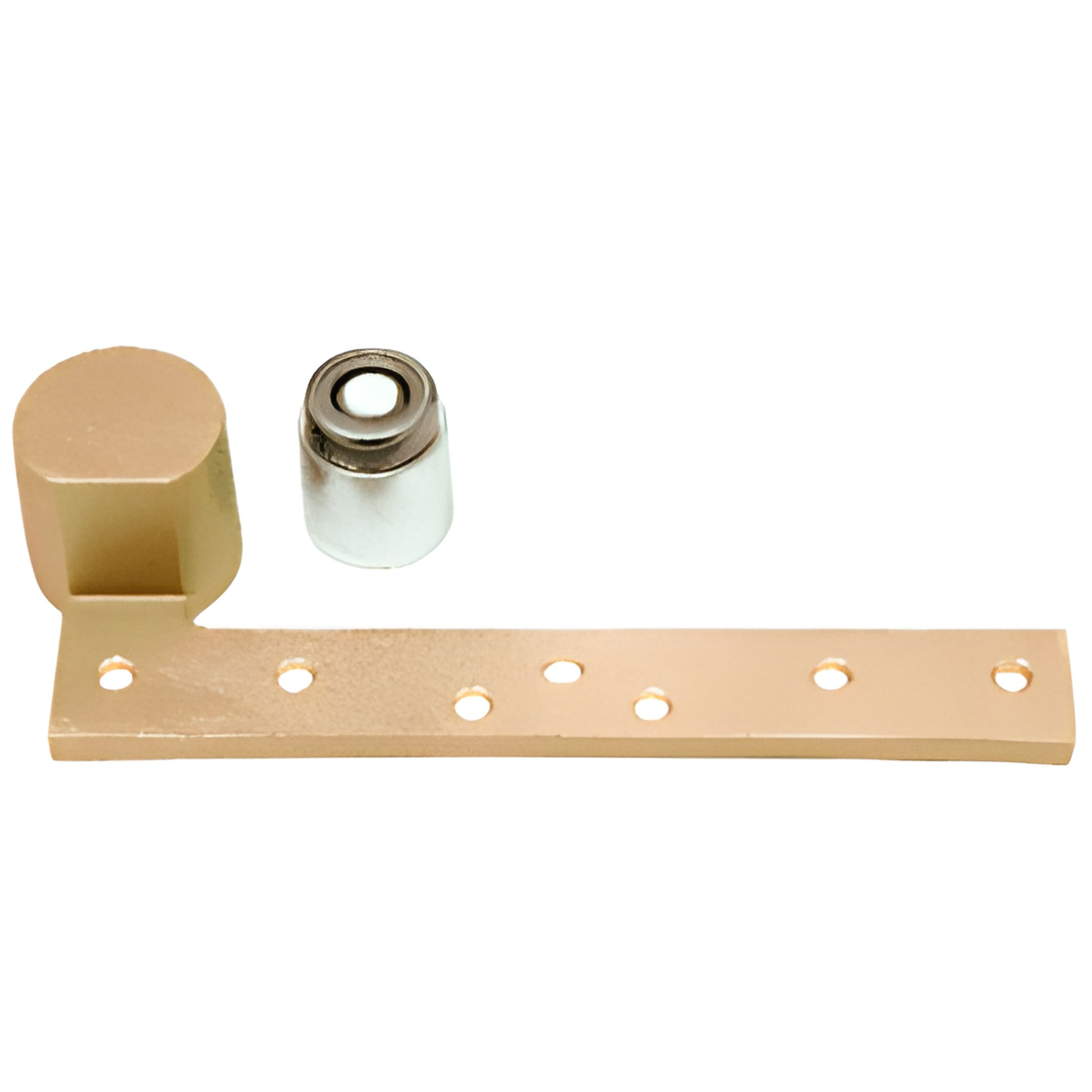 CRL NDC101LH gold-tone 3/4" left-hand floor closer spindle adapter with pivot, offset arm and mounting holes