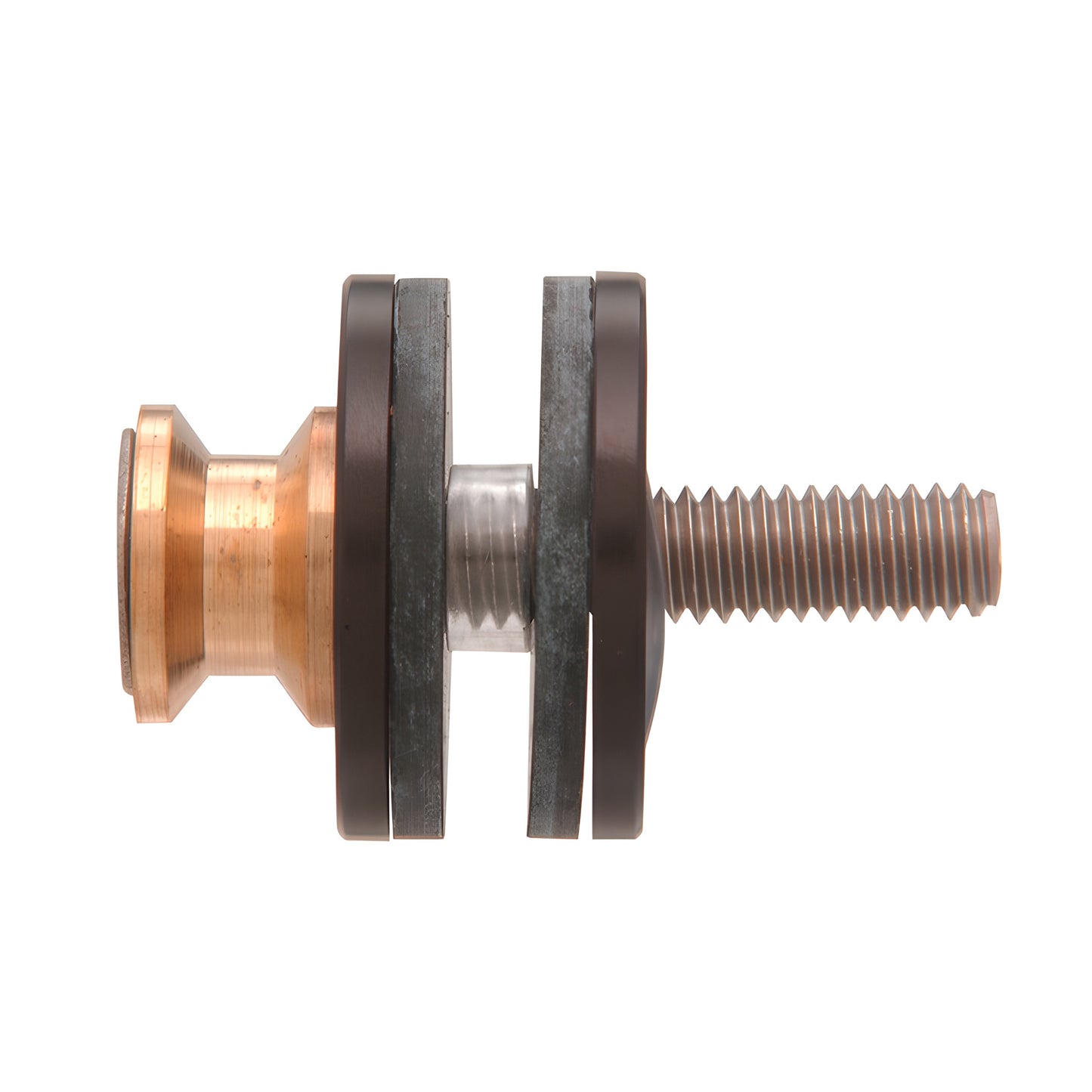 CRL F40WKDU replacement washer kit for commercial glass door pulls - stainless shoulder bolt, metal and plastic washers.