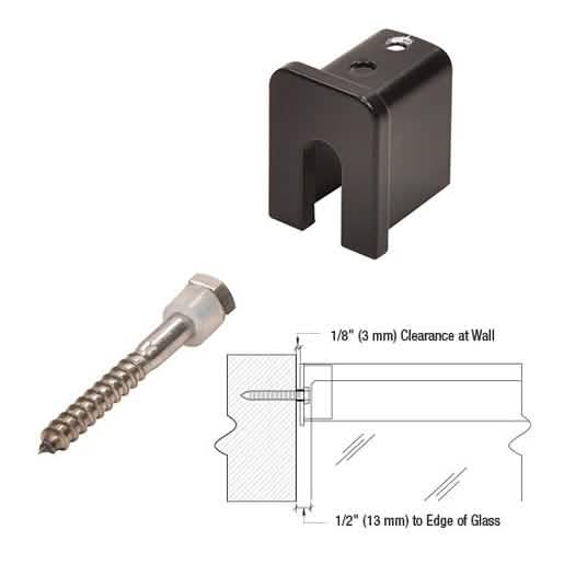 CRL Matte Black Stabilizing End Cap for 1" x 1-5/16" Cap Rail, 11 Gauge, Durable Finish