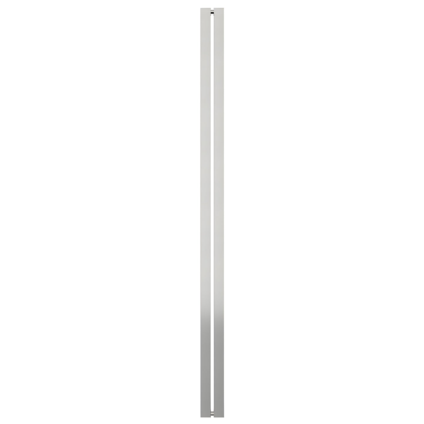 HPH601BS brushed stainless steel I style square shower handle, tubular single bar, back to back for 3/8 glass.