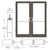 CRL-U.S. Aluminum Series 400 Bronze Black Anodized Entrance Door Pair