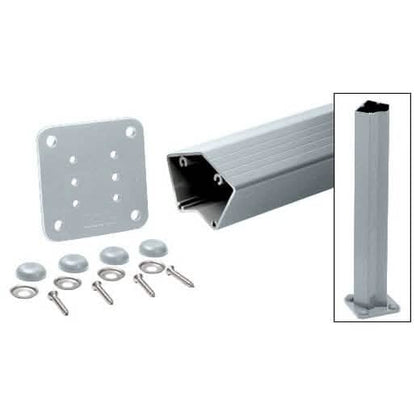 CRL Mill Series 42\" 135° Surface Mount Post Kit - Durable, Easy Install, Versatile Use