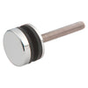 Polished brass replacement cap, washer and threaded stud for single-sided commercial door pulls (SKU F41SKPS)