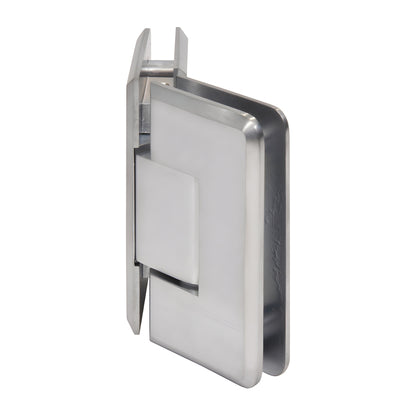 Brushed chrome beveled 135 glass-to-glass shower hinge, solid brass, fits 3/8-1/2" glass (C0L045BCH)