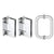 CRL Vienna Polished Chrome Shower Door Pull & Hinge Set