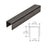 CRL Matte Black U-Channel Cap 21.52mm Glass Edge Trim, 3m
