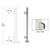 CRL 36" Brushed Stainless Steel Square Glass Railing Kit Corner Post