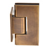 Vintage brass Vienna wall mount shower hinge with short back plate, for 3/8-1/2 tempered glass