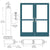 CRL-U.S. Aluminum Series 400 Custom Pair Geared-Hinge Entrance Doors
