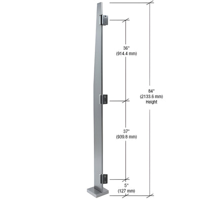 CRL Brushed Stainless Metropolis 84" Center Post