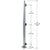 CRL Metropolis 84 in Brushed Stainless Center Post for Shower Doors