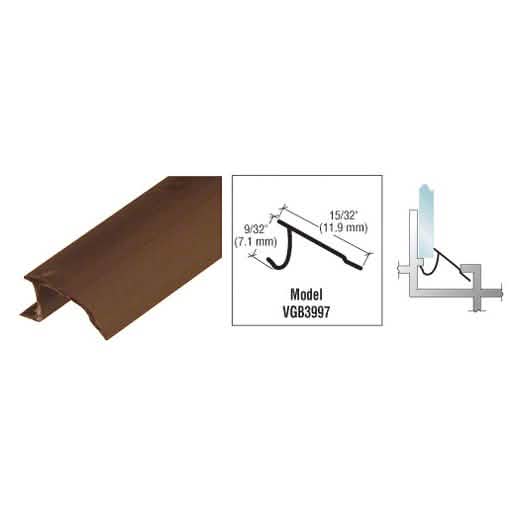 CRL Bronze Snap-In Vinyl Glazing Bead for secure window installation and weatherproofing.