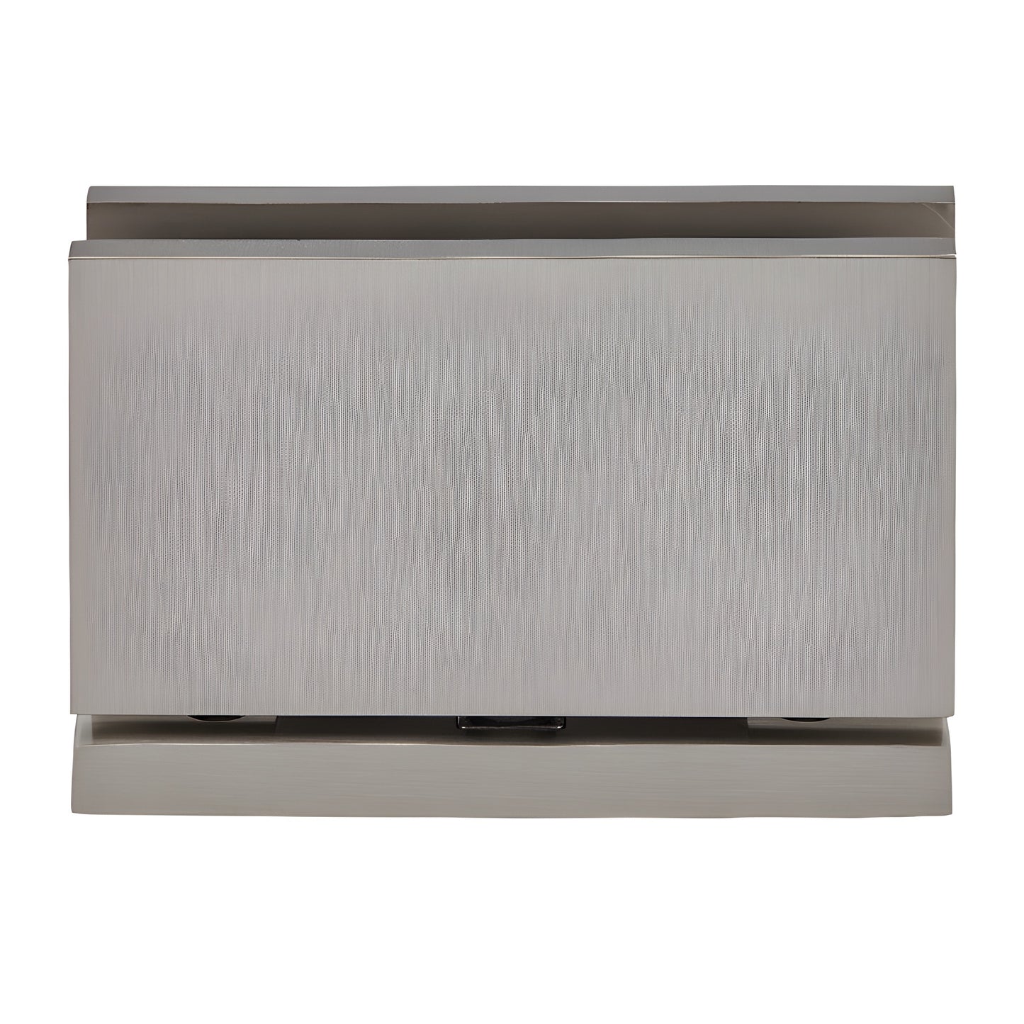 Brushed nickel Senior Cardiff top-and-bottom shower door pivot hinge for 1/2" (12mm) glass, solid brass (SKU SRCAR01BN)