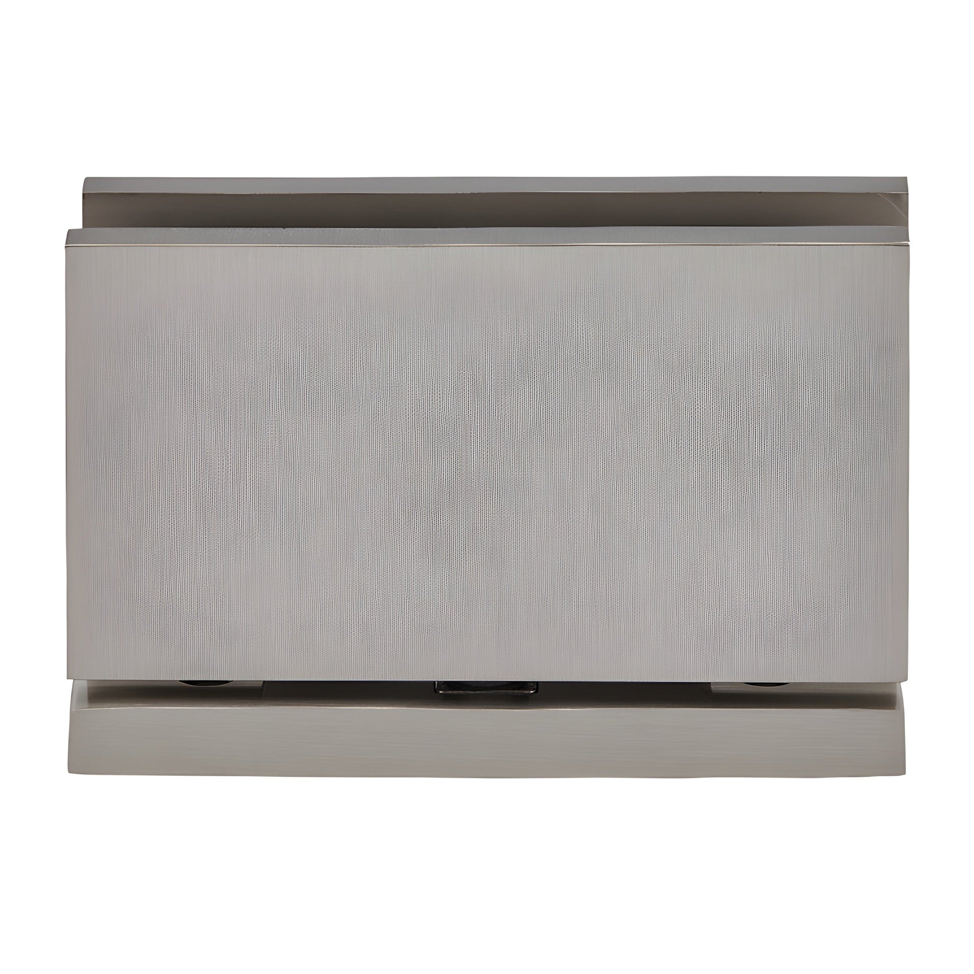 Brushed nickel Senior Cardiff top-and-bottom shower door pivot hinge for 1/2" (12mm) glass, solid brass (SKU SRCAR01BN)