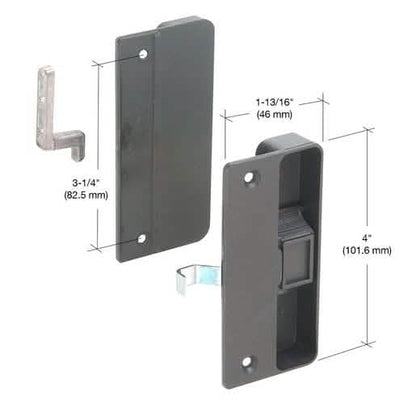 CRL Sliding Screen Door Latch with 3-1/4" Screw Holes - Durable and Easy to Install.