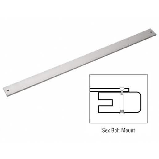 "CRL 48-Inch Satin Aluminum Door Bumper Bar - Durable Extruded Design for Effective Protec