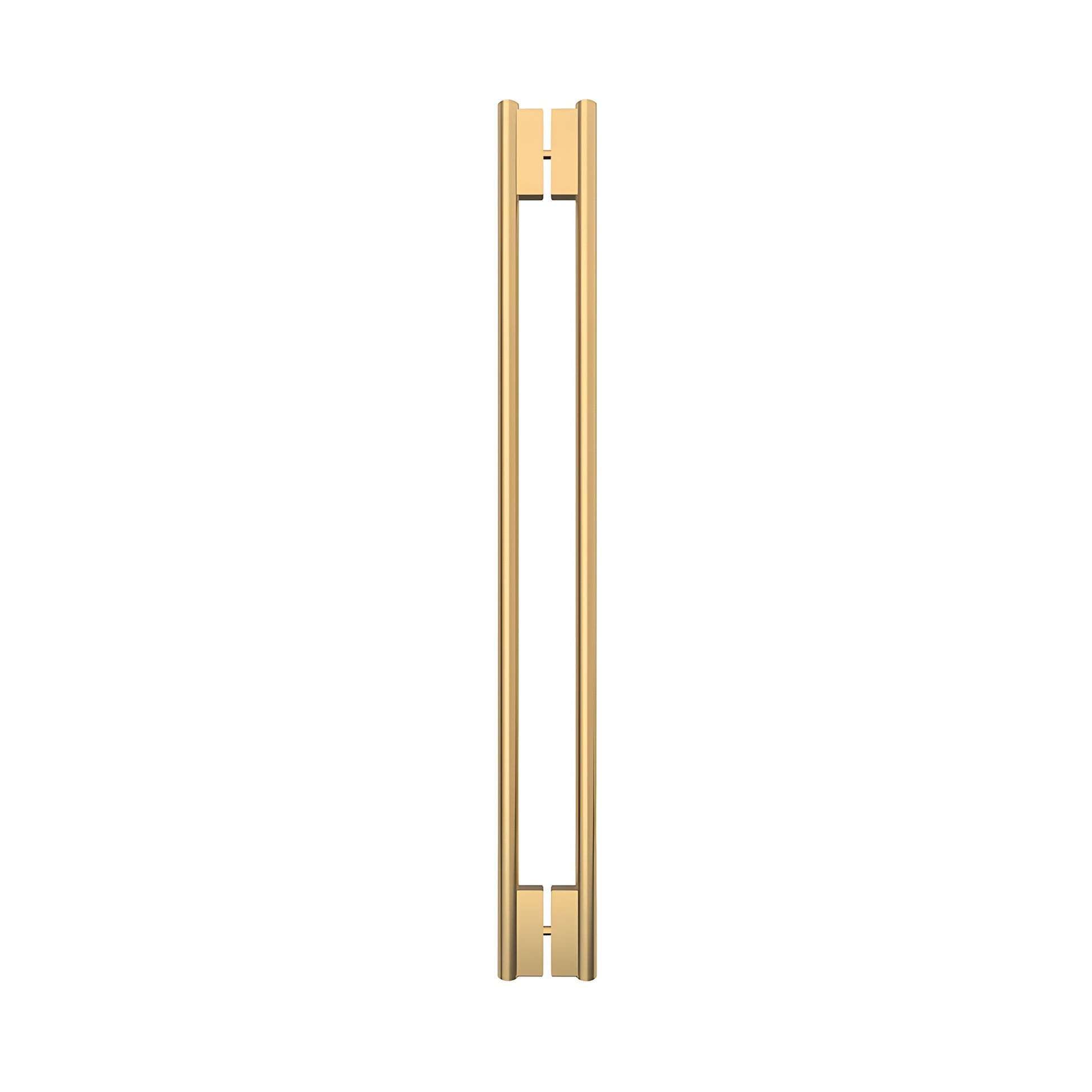 HPH48CSB satin brass C-style 48 in tubular shower handle, stainless steel, concealed back-to-back mount for 3/8 in glass