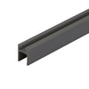 Matte black CRL Fallbrook XL NY adaptor FXNYF3MBL, 3m rail profile for 1/2" (12mm) glass panels.