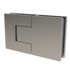 BEL380BN Bellagio concealed glass-to-glass shower hinge, brushed nickel, square modern design