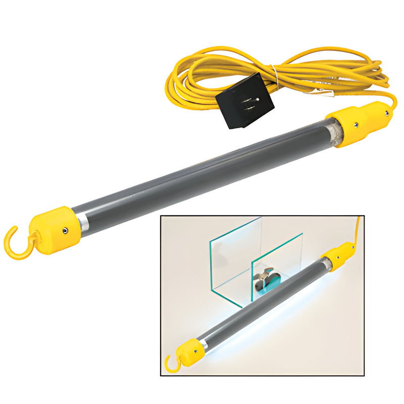 UVBL15 18 in handheld 365 nm UV curing lamp with yellow end caps, 30' cord, for glass-to-glass and glass-to-metal bonding