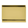 CAR01BR polished brass square pivot hinge for 8-10 mm tempered glass shower doors, 2 in high, self-centering