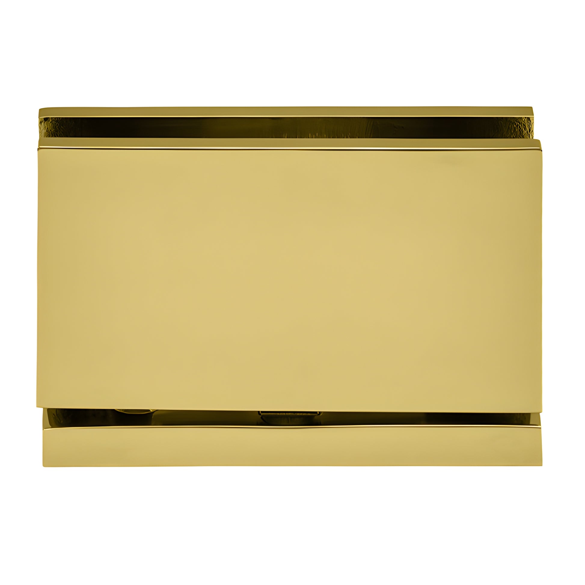 Unlacquered brass squared pivot hinge for glass shower doors (Cardiff CAR01ULBR)