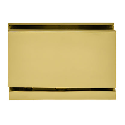 Unlacquered brass squared pivot hinge for glass shower doors (Cardiff CAR01ULBR)