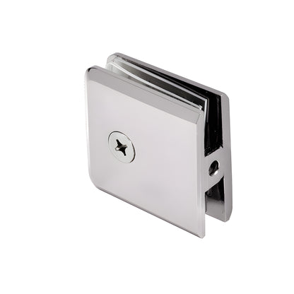 BCU4PN polished-nickel beveled wall-mount glass clamp for 3/8-1/2 in tempered glass, solid brass