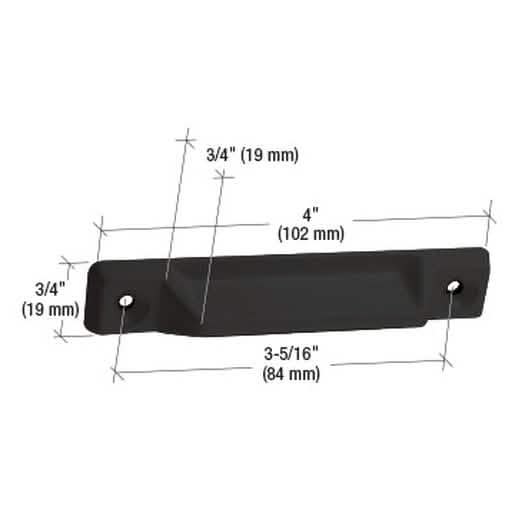 "CRL Black Deluxe Window Sash Lift - Sleek, Durable Design for Effortless Window Operation