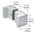 CRL Brushed Nickel Square Back-to-Back Finger Pull for Sliding Doors