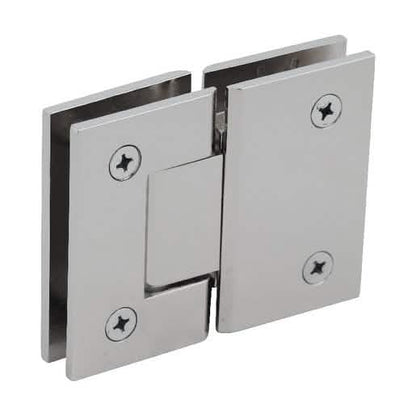 Polished Nickel Geneva 580 Series 180° Glass Hinge with 5° Offset for seamless installatio