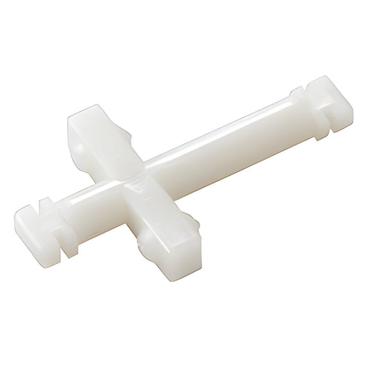 RG635 white nylon glazing hardware clip for silicone-glazed extruded aluminum mullions, pack of 50.
