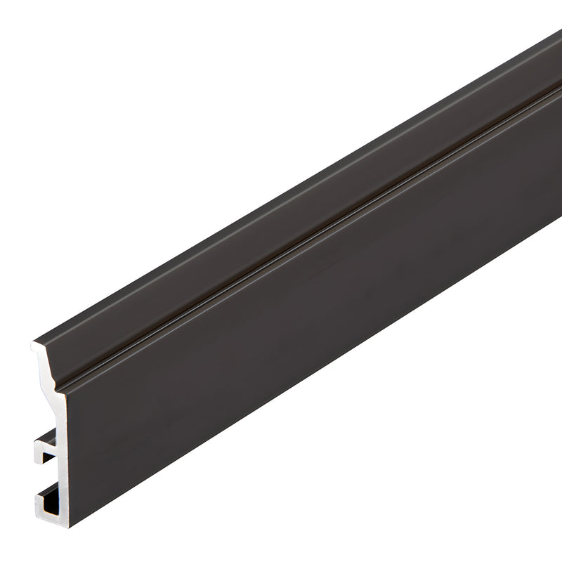 Matte black CRL Fallbrook clip profile FCLPD6MBL, 6m dry-glazing clip for frameless glass systems