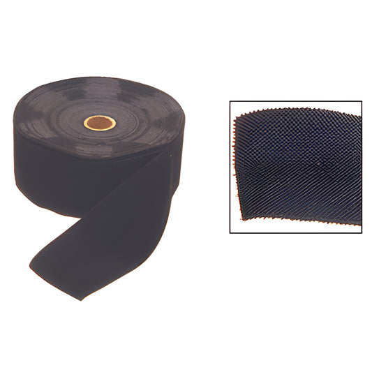 Black mohair channel liner roll with rubberized backing, 40 ft x 2-5/8 in - automotive glass run reline (SKU 6114)