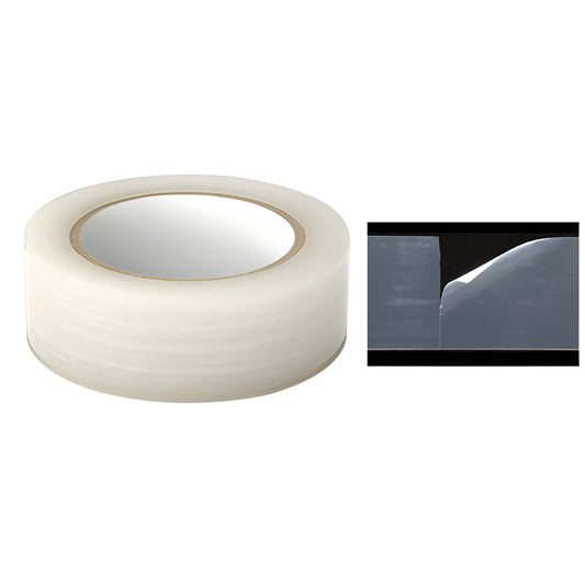 ME0071 clear vinyl molding retention tape roll, 1.5 in 108 ft, perforated every 6 in, water-repellent for automotive glass