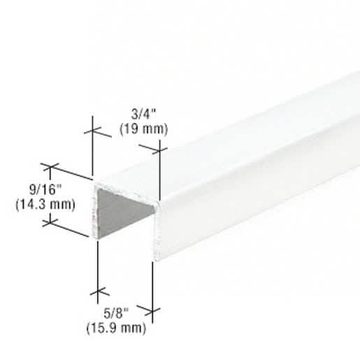 CRL White Series 3601 Side Jamb Channel - 144" for secure door installation. Durable and s