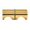 Polished brass Crescent back-to-back shower door knob, 1 in. diameter, solid brass (SKU: SDK140BR)
