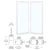 CRL-U.S. Aluminum Narrow Stile Entry Doors Pair - Bone White KYNAR