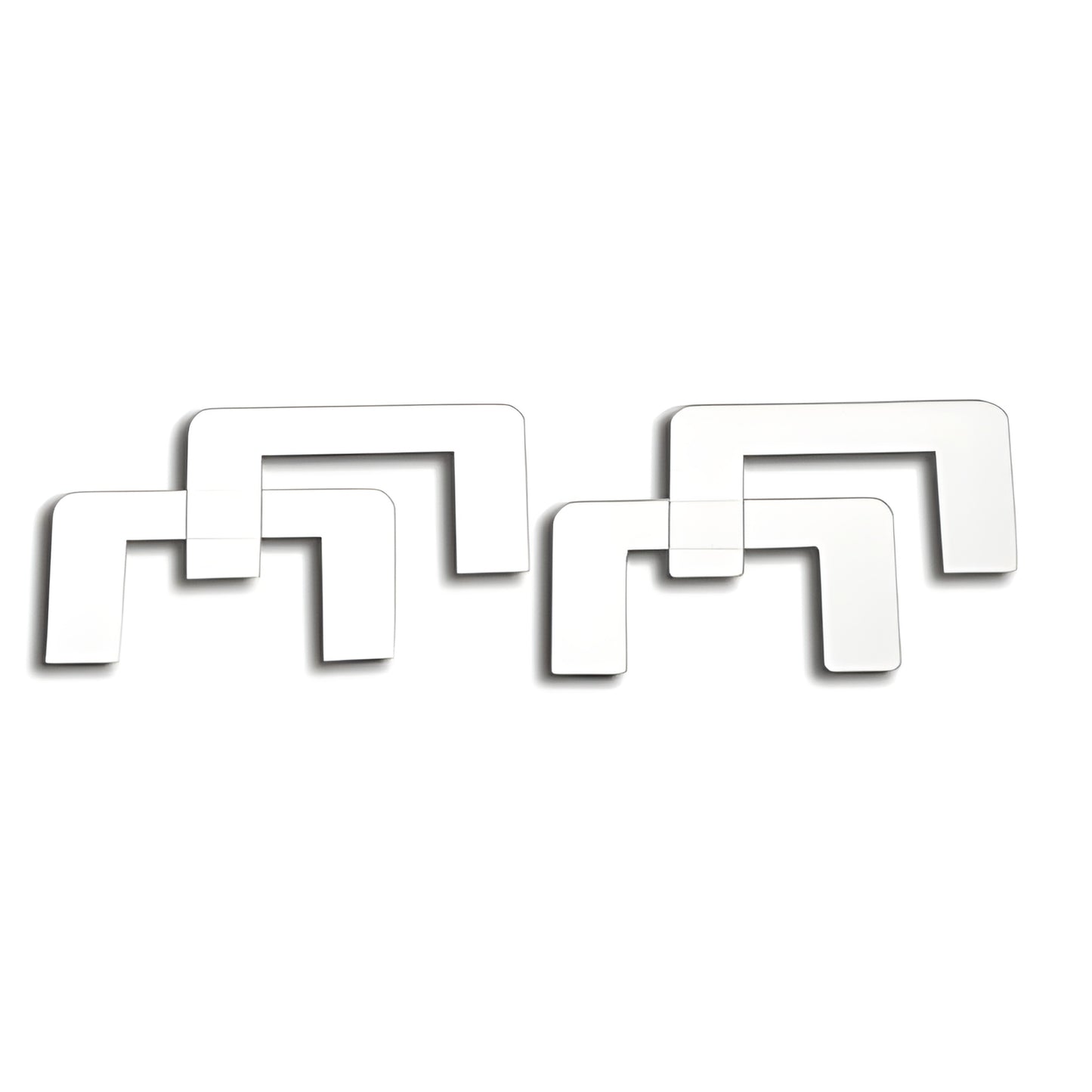 Clear plastic replacement hinge gaskets (PPHGKCLR) - four L-shaped seals for 8-10mm glass