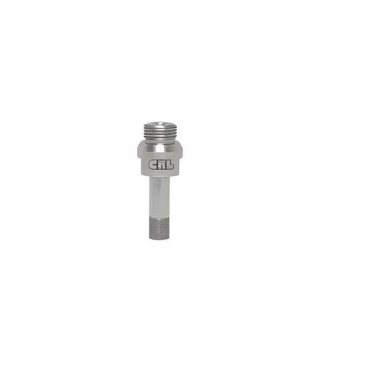 CRL HBT58 electro-formed diamond glass drill bit with Belgian-style threaded shank, 5/8" diameter.