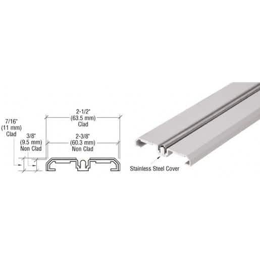 CRL Satin Anodized Sliding Door Bottom Rolling Track for smooth and durable door operation
