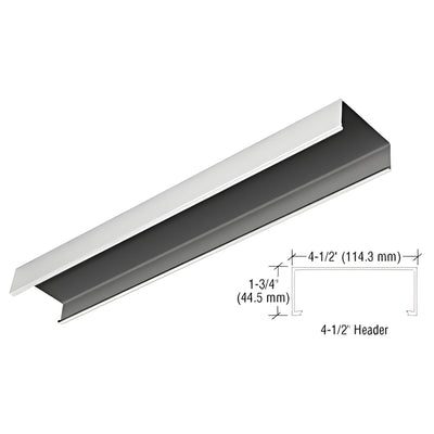 CRL Satin Anodized 4-1/2" Aluminum Header Channel 120" for glass door