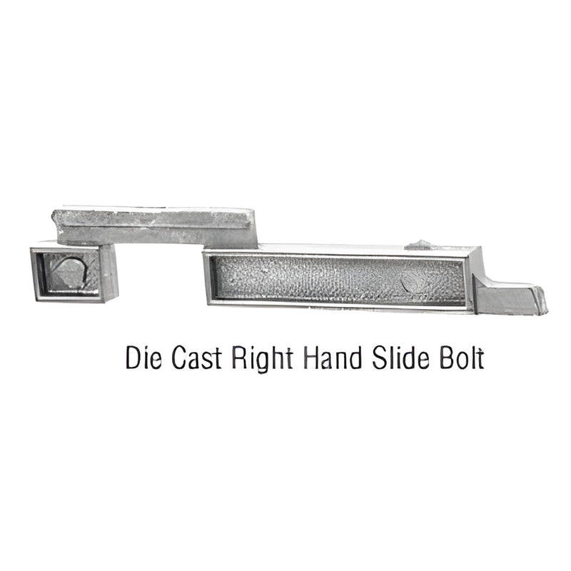 CRL PL15494 right-hand zinc diecast slide bolt for window/screen frames, adjustable spring-loaded, 20 per box