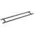 CRL 24-inch Matte Black Ladder-Style Double Towel Bar - Wall Mount